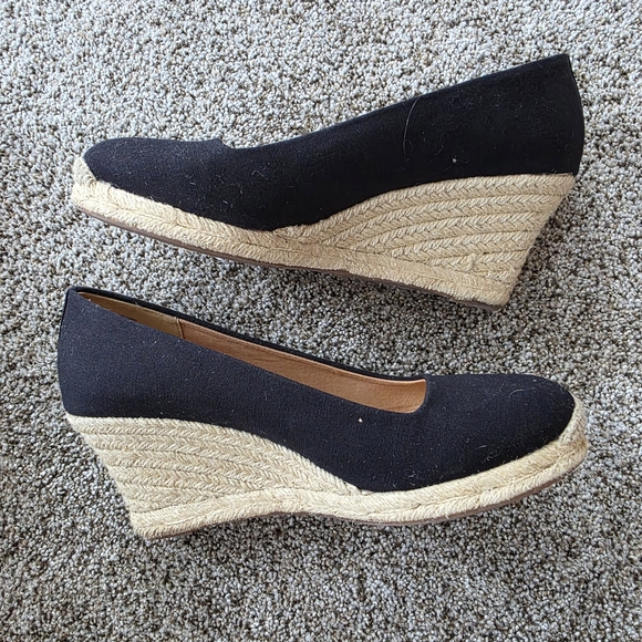 J. Crew Black Wedge Shoes for Women - Picture 7 of 9